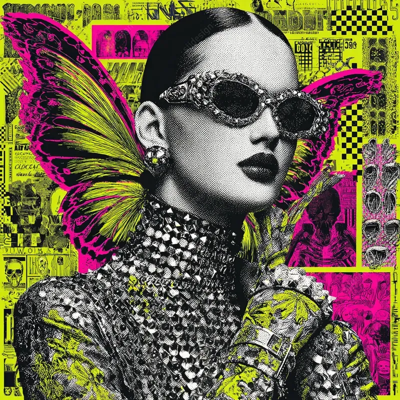 Psychedelic Punk Collage Aesthetics