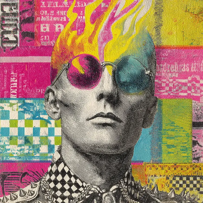 Psychedelic Punk Collage Aesthetics