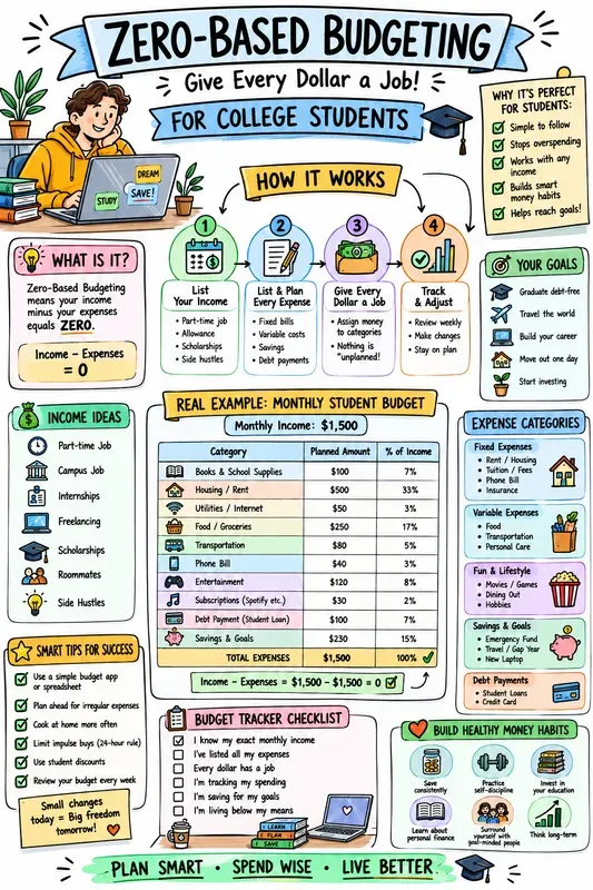 Handdrawn Budget Planner Infographics