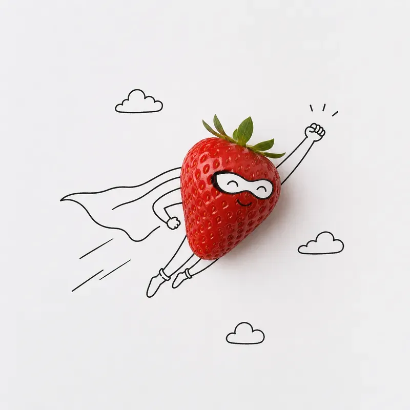 Mixed Media Food Doodle Art