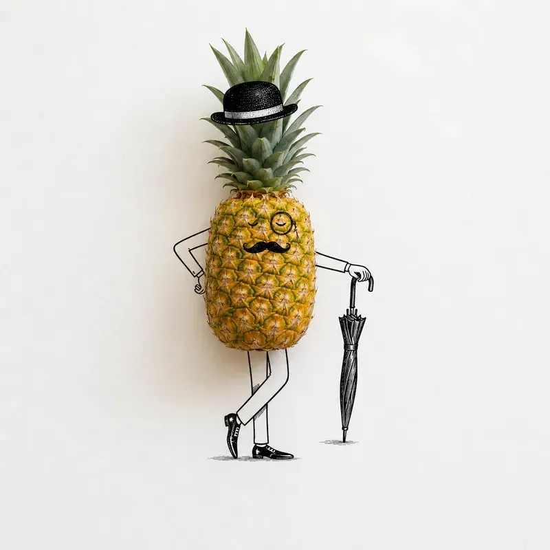 Mixed Media Food Doodle Art