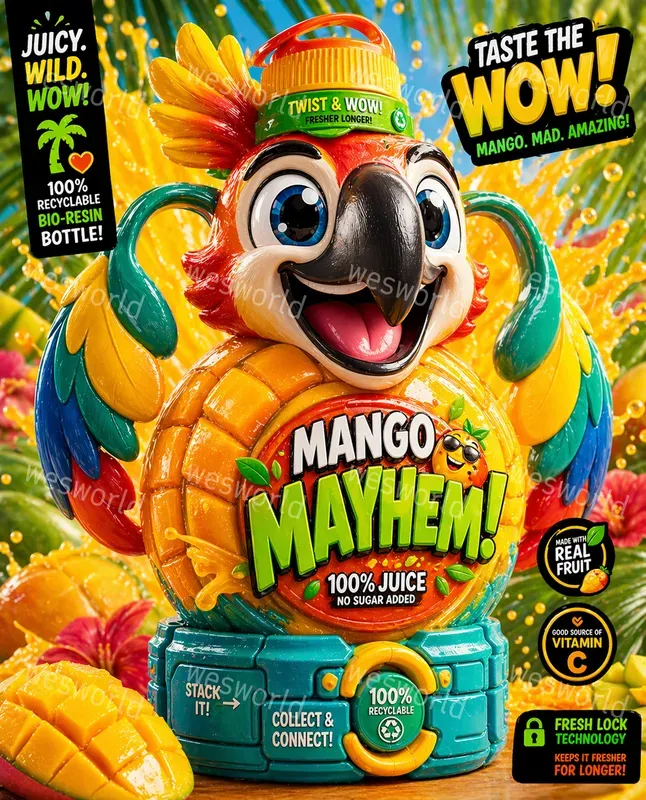 Juice Packaging Products Cartoonish