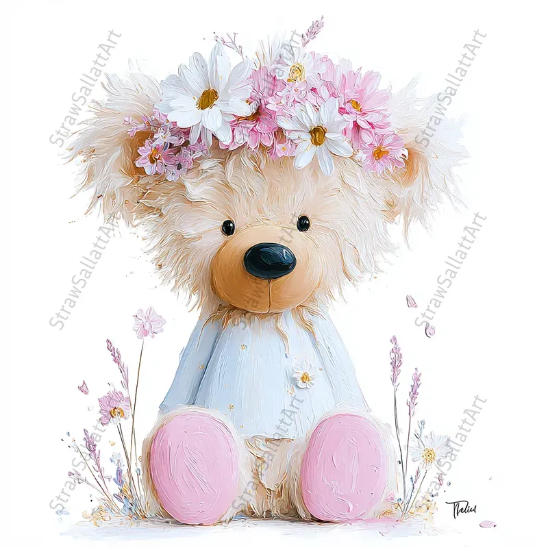 Viral Easter Animals Impasto Clipart Art