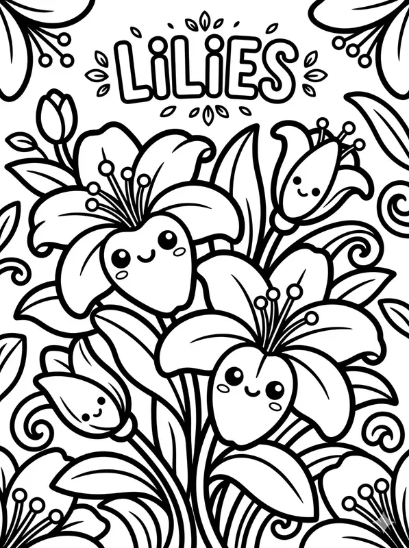 Cute Chibi Coloring Book Pages
