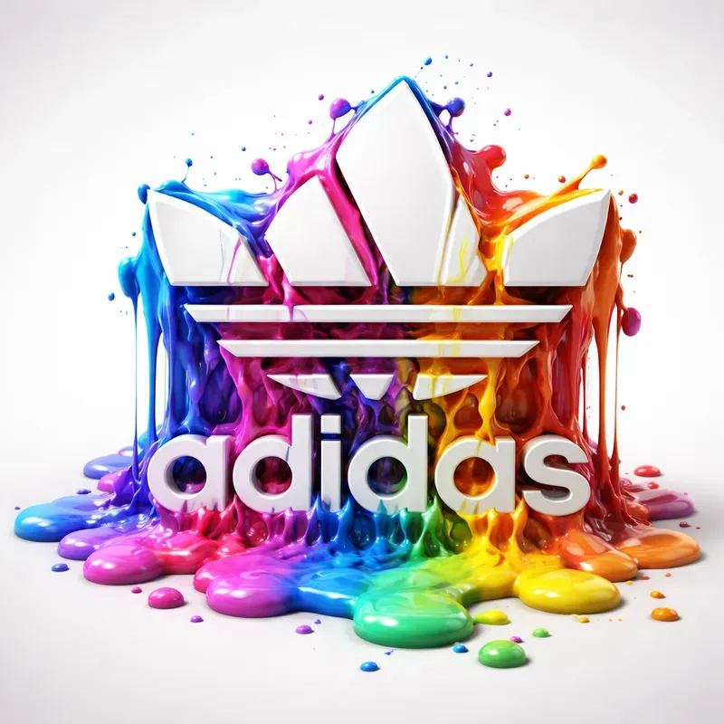 Vibrant 3D Paint Splash Logo Generator