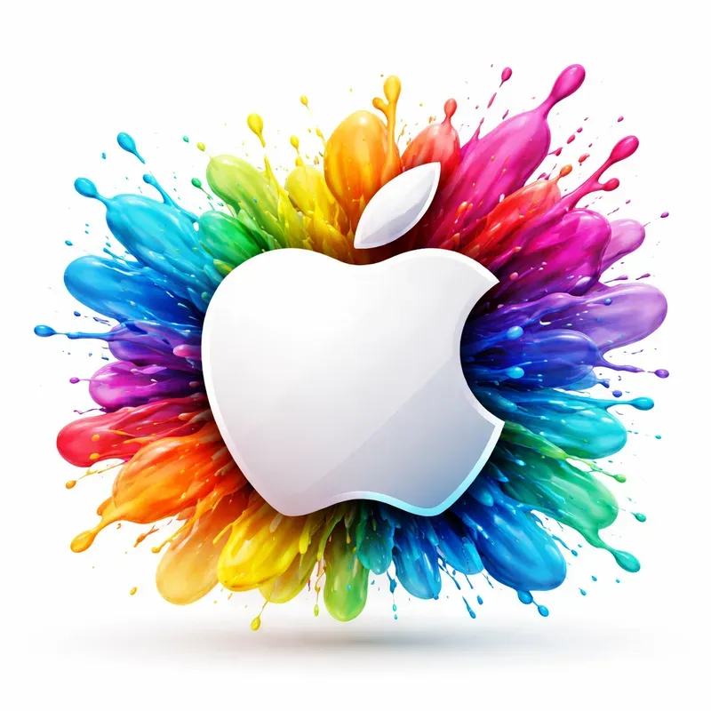 Vibrant 3D Paint Splash Logo Generator