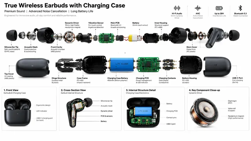 Tech Product Exploded View Infographics