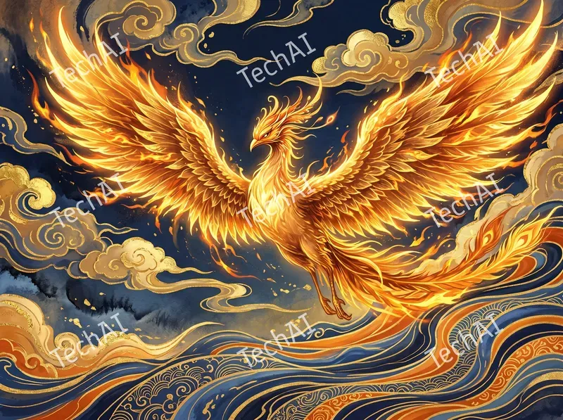 Golden Ink Wash Fantasy Style
