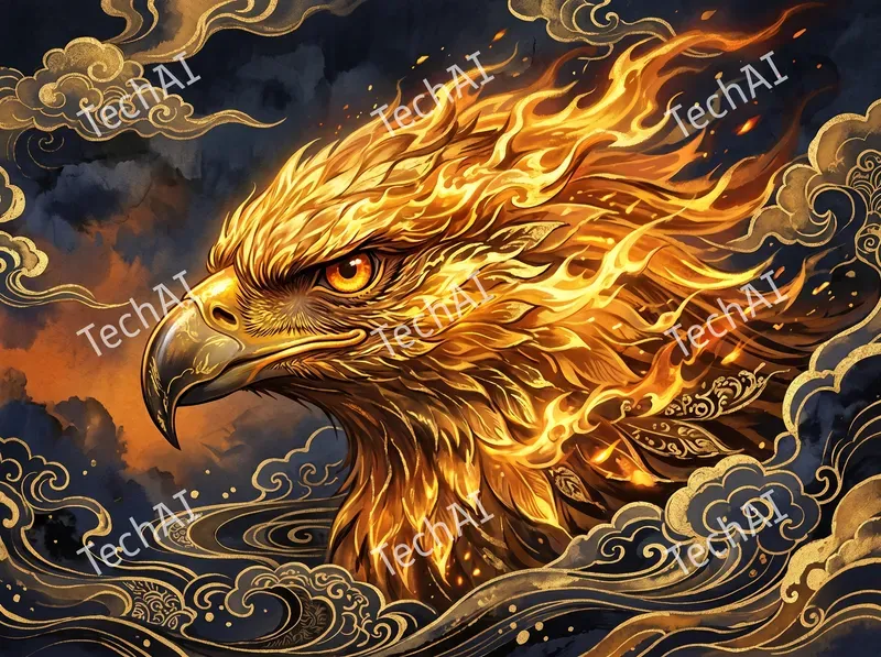Golden Ink Wash Fantasy Style