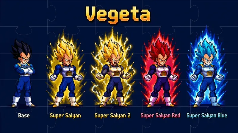 Character Progression Pixel Sprite Sheets
