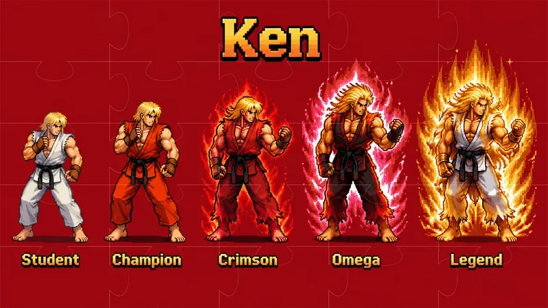 Character Progression Pixel Sprite Sheets