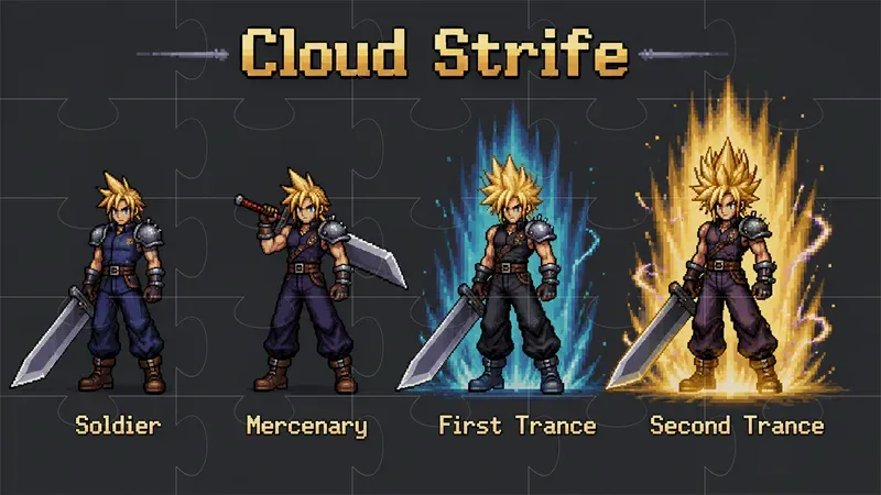 Character Progression Pixel Sprite Sheets