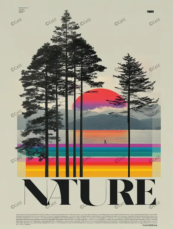 Retro Stripe Tshirt Art