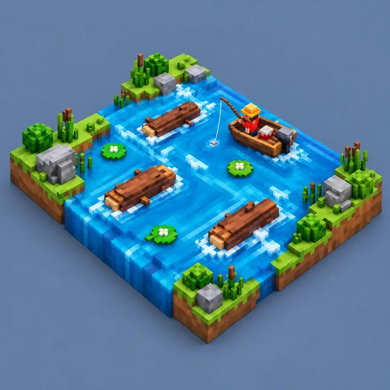 3D Voxel Road Crossing Traffic Games