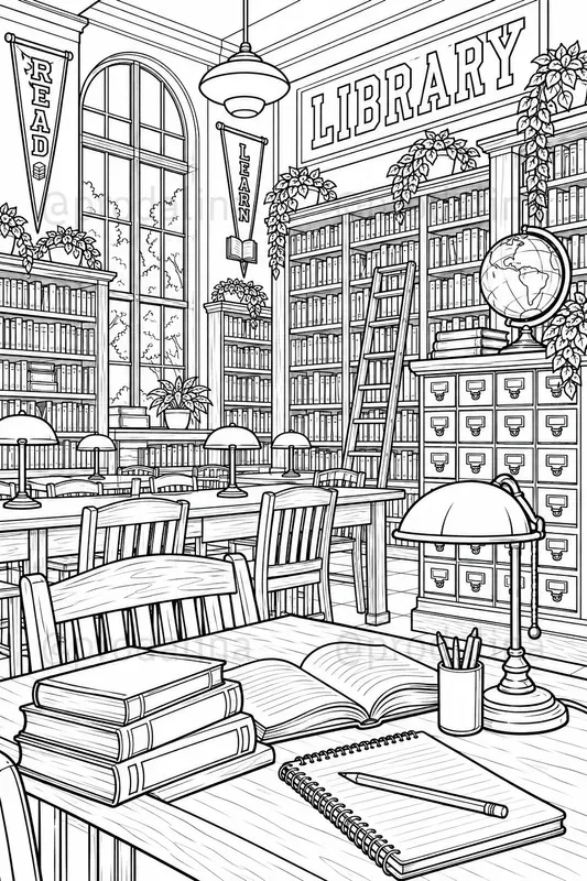Retro High School Coloring Pages