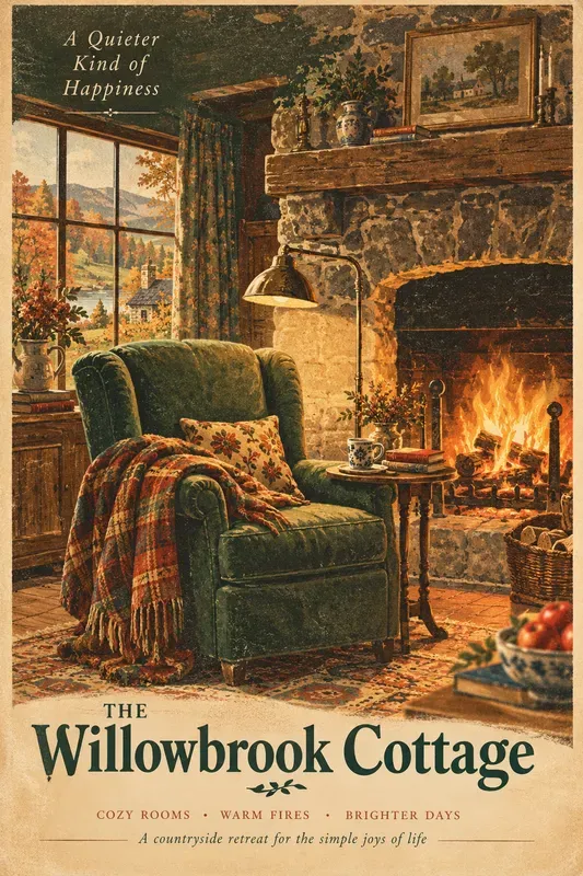 Retro Cottage Lifestyle Art