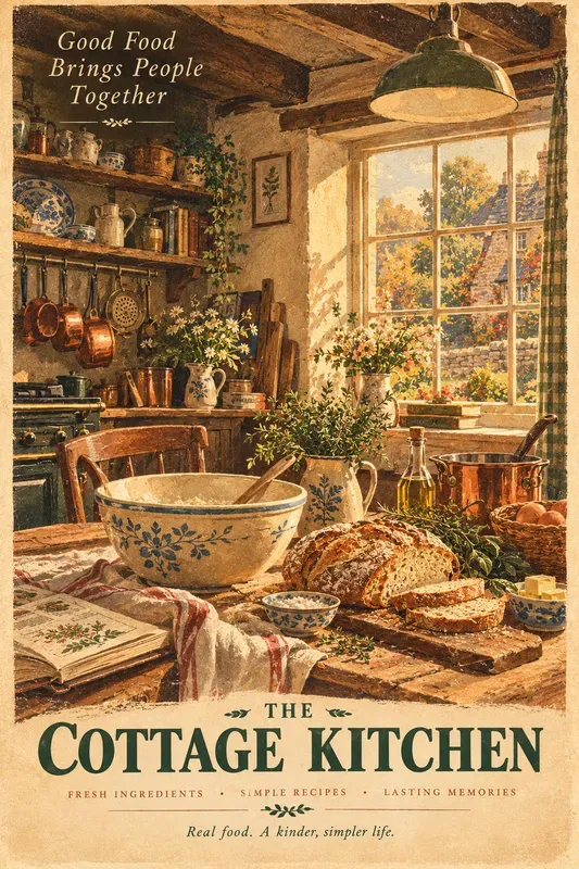 Retro Cottage Lifestyle Art