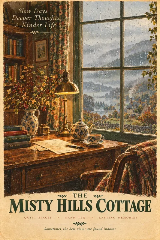 Retro Cottage Lifestyle Art