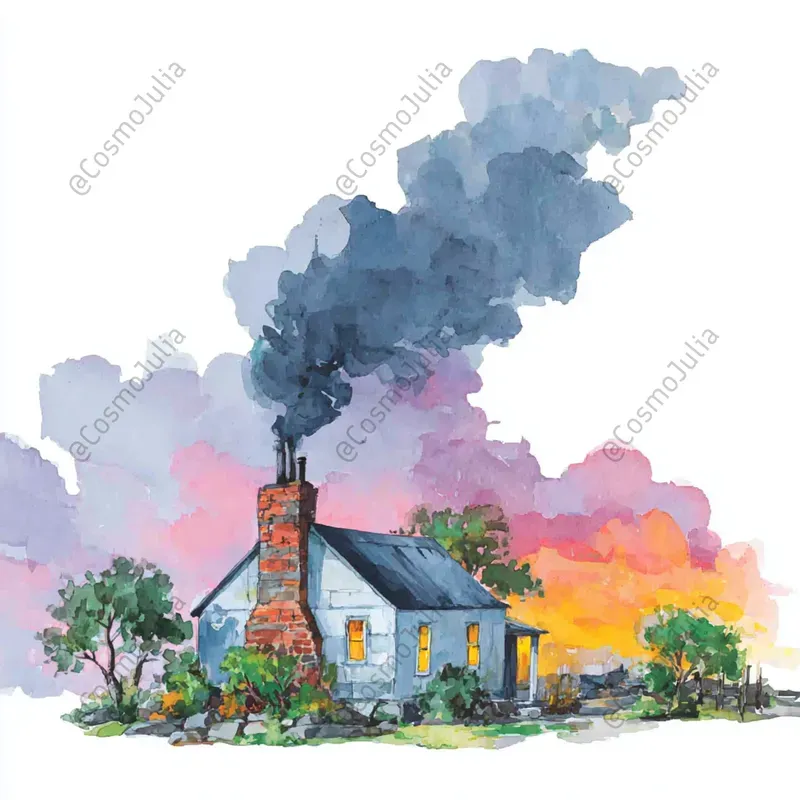 Charming Countryside Watercolor Clipart