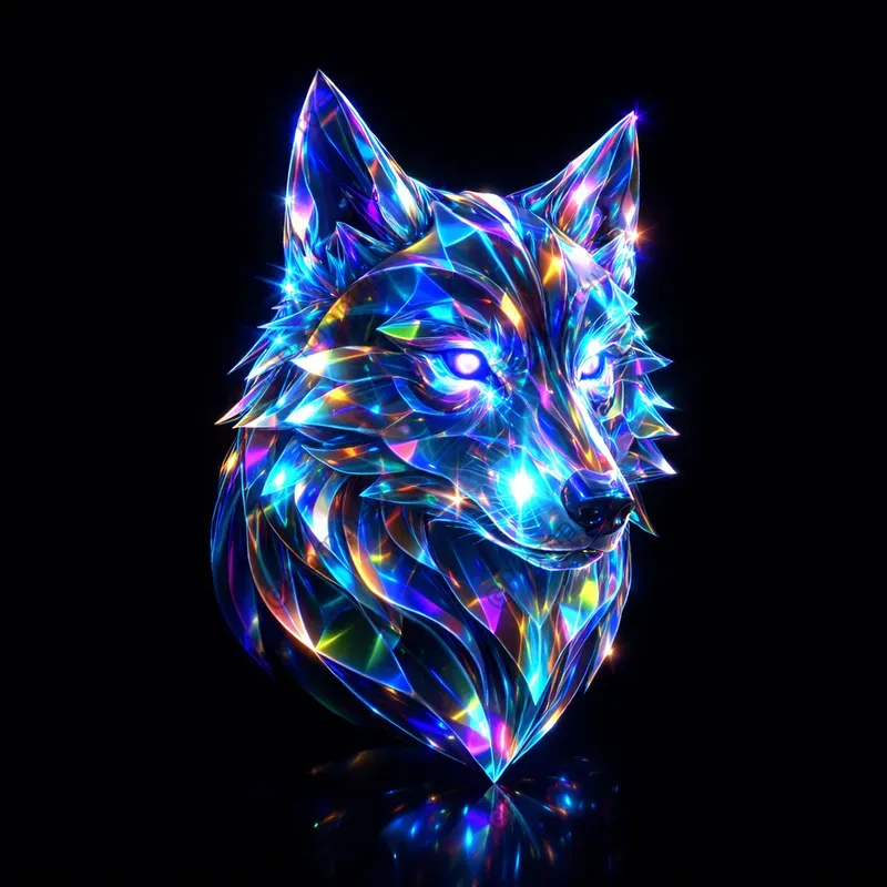 Ultra Neon Prism Hologram Objects