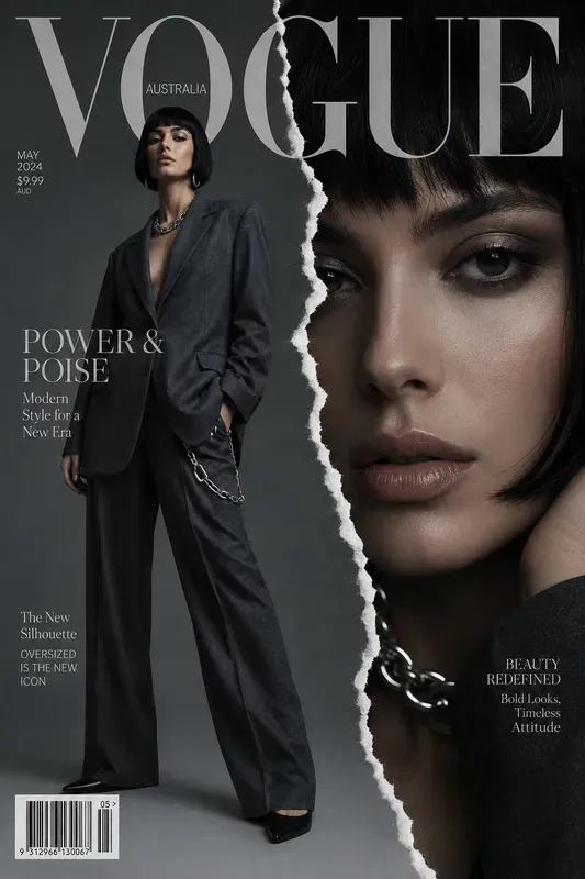 Torn Paper Dual Scale Magazine Covers