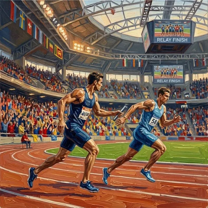Athletes In Action Oil Paintings