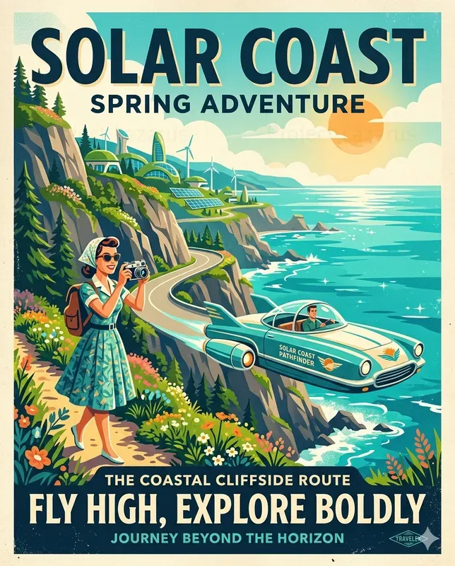 Retro Futuristic Spring Journeys