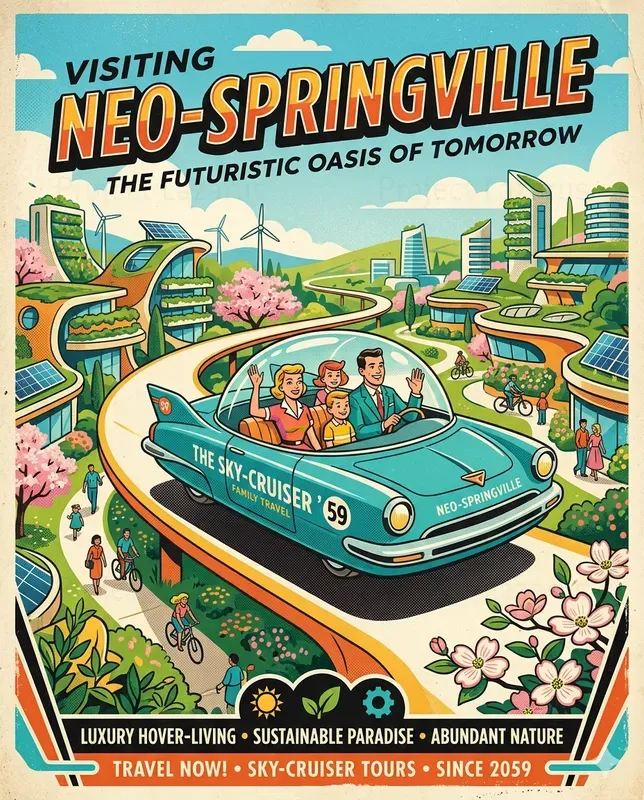Retro Futuristic Spring Journeys