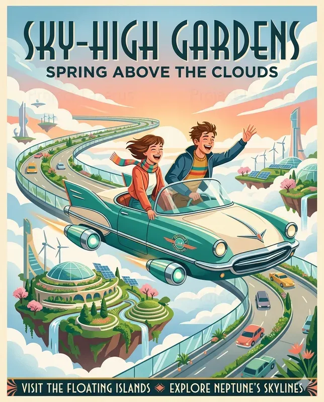 Retro Futuristic Spring Journeys