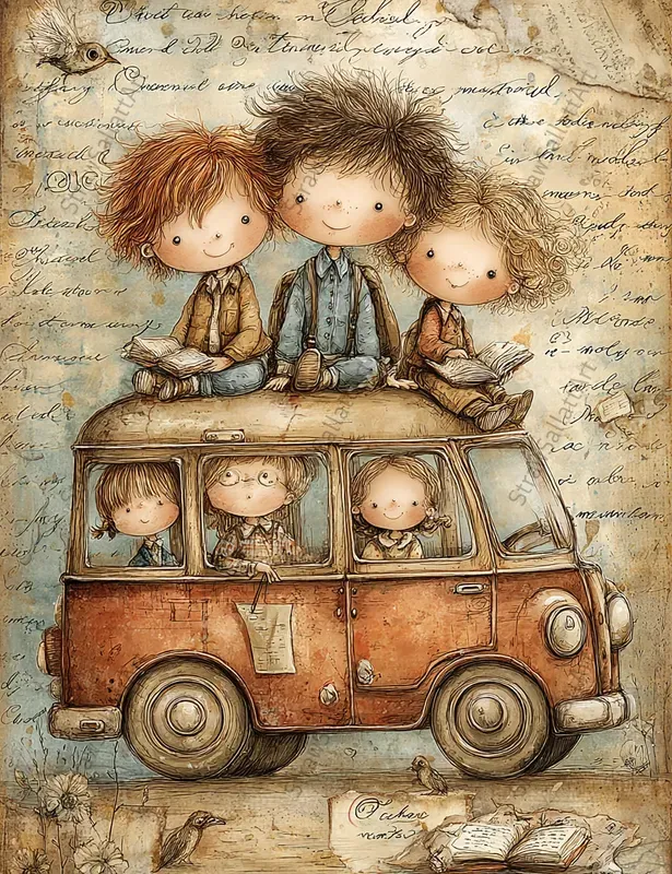 Back To School Junk Journal Ephemera