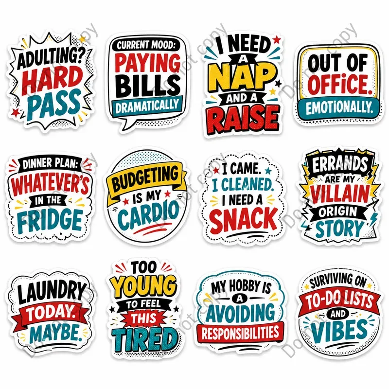 Snarky Funny Quote Stickers