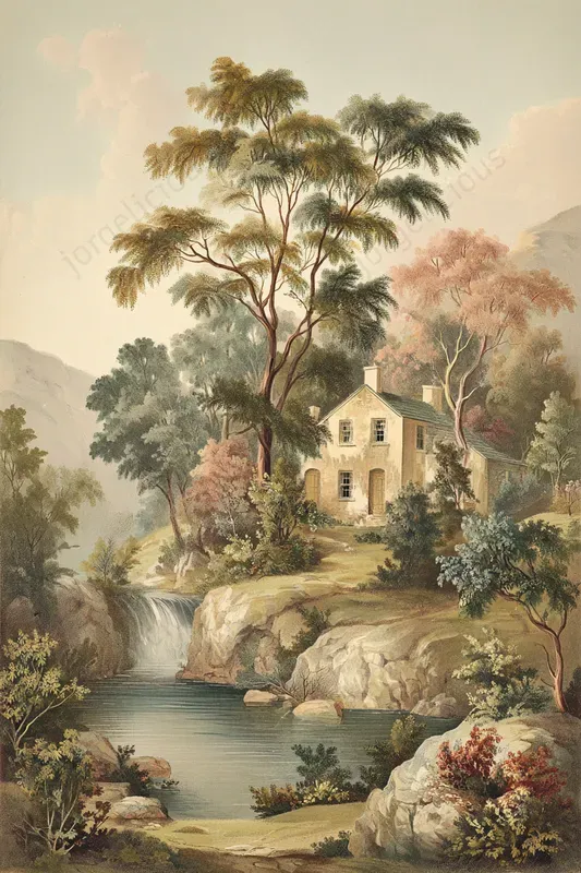 Vintage Pastel Landscape Illustrations