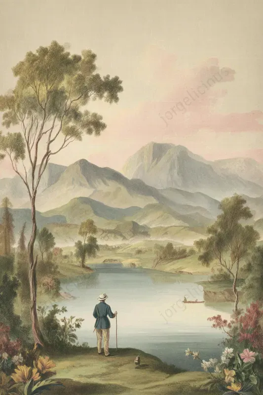 Vintage Pastel Landscape Illustrations