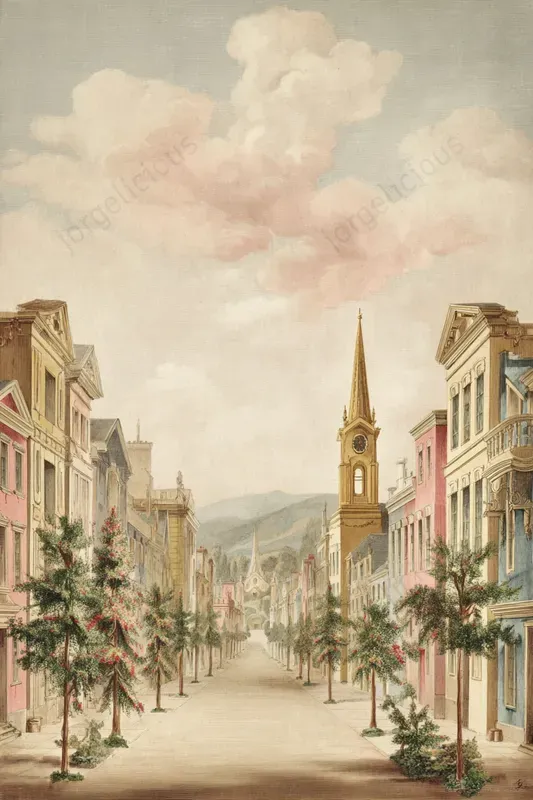 Vintage Pastel Landscape Illustrations