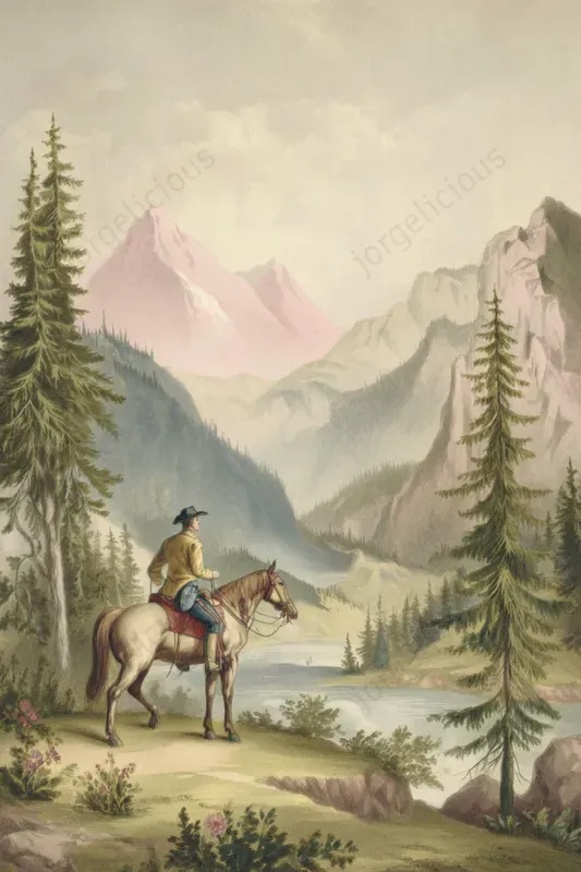 Vintage Pastel Landscape Illustrations