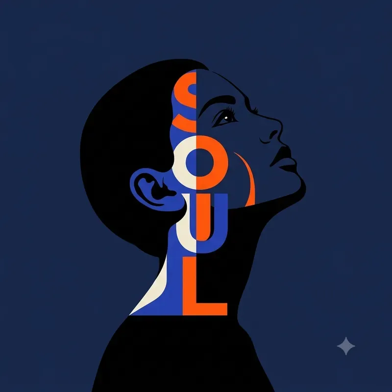 Human Split Typography Portraits