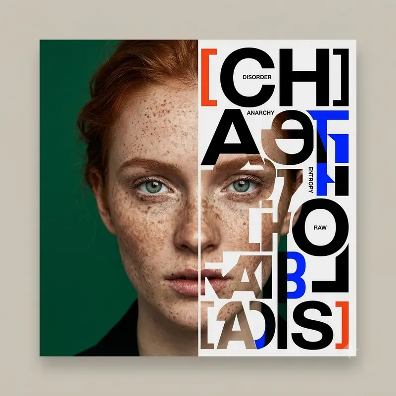 Human Split Typography Portraits