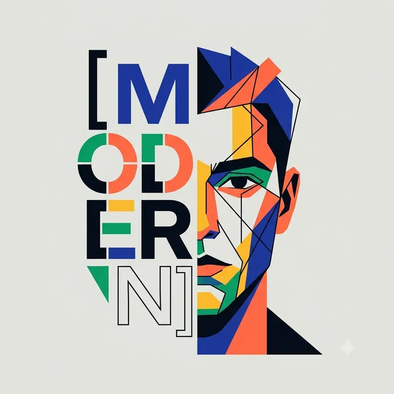 Human Split Typography Portraits
