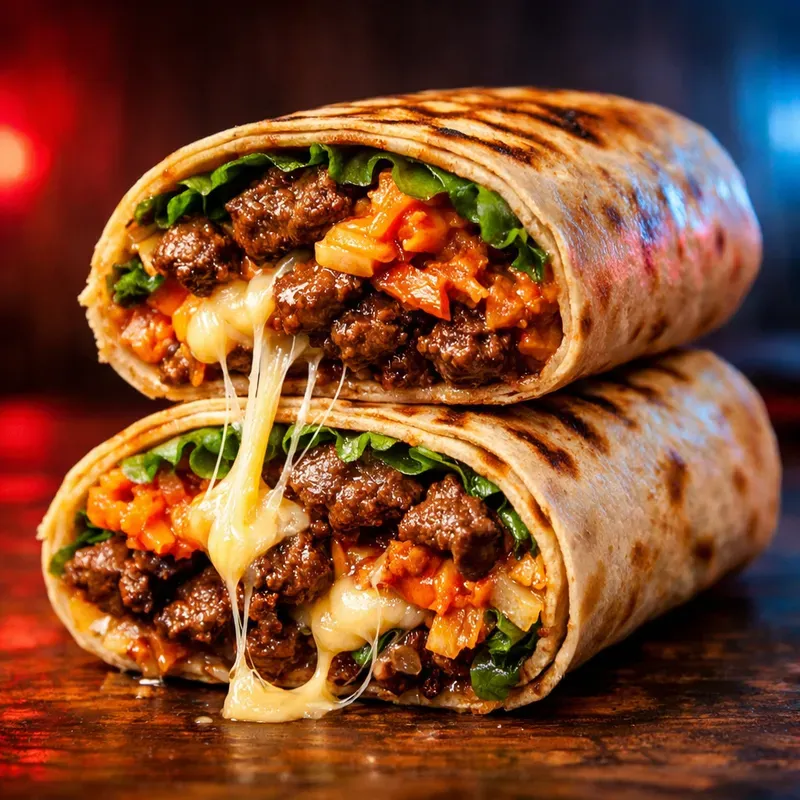Cinematic Stuffed Wrap Foods