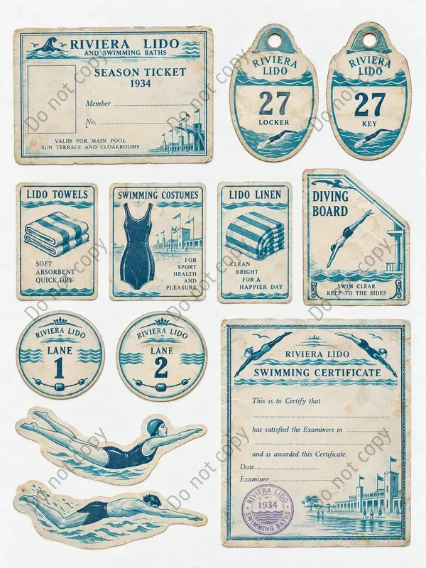 Lido Swimming Baths Ephemera
