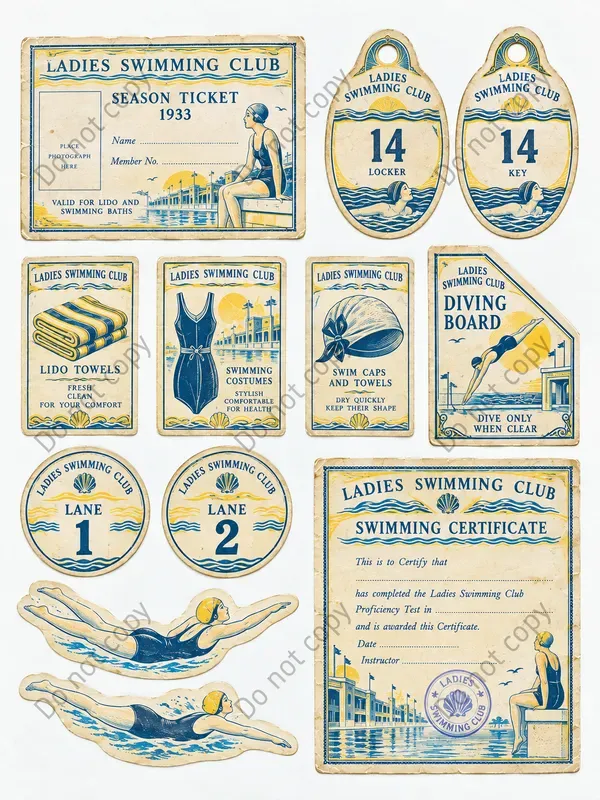 Lido Swimming Baths Ephemera