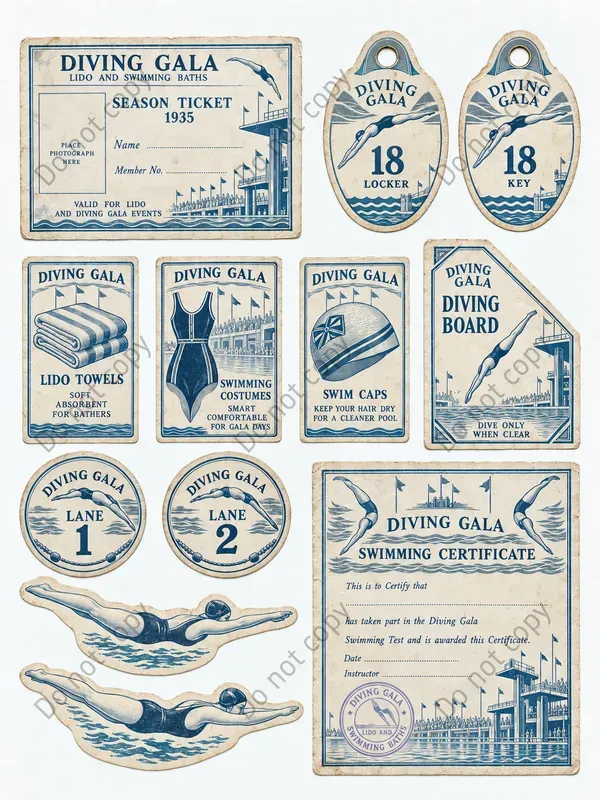 Lido Swimming Baths Ephemera