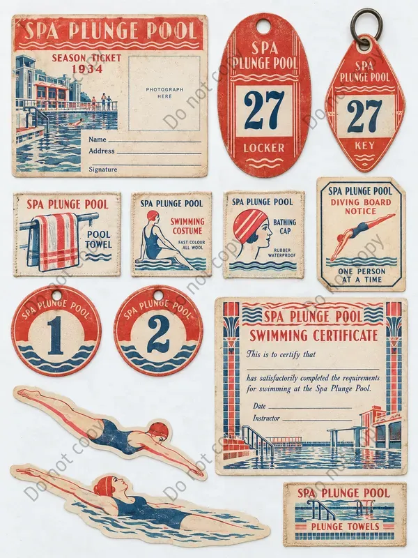Lido Swimming Baths Ephemera
