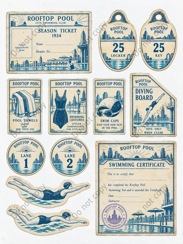 Lido Swimming Baths Ephemera