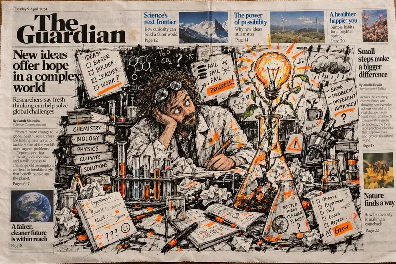 Mixed Media Newspaper Art Ink Doodles