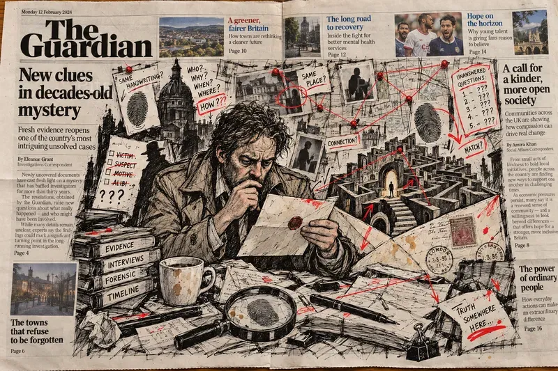 Mixed Media Newspaper Art Ink Doodles