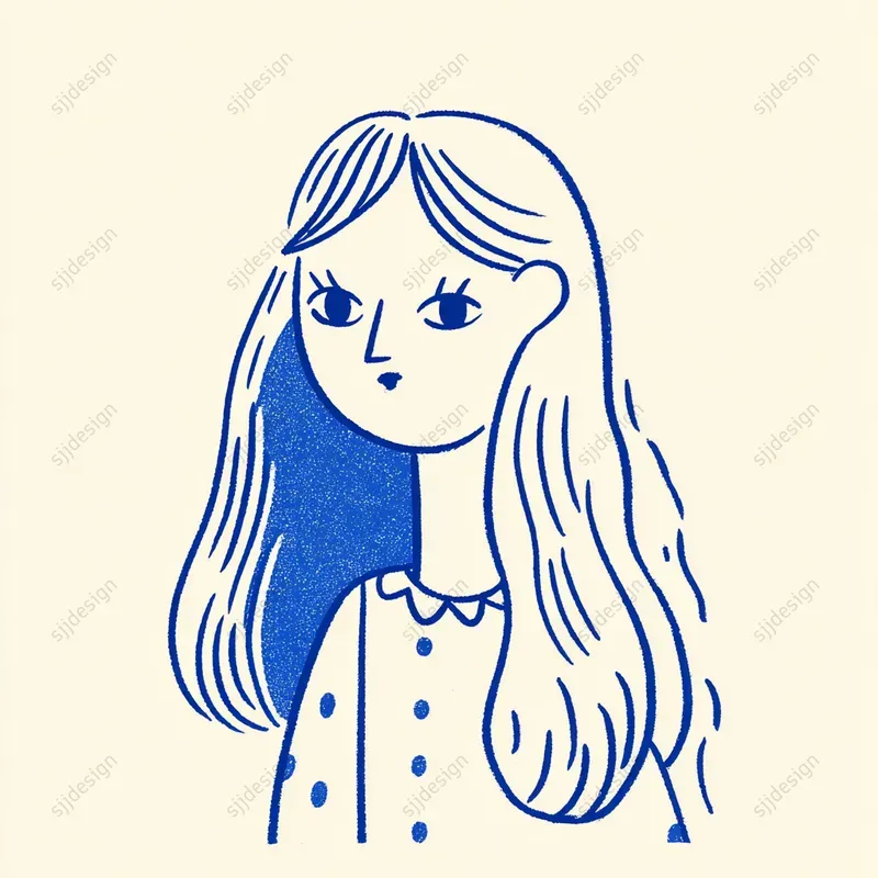 Viral Blue Pen Art Characters