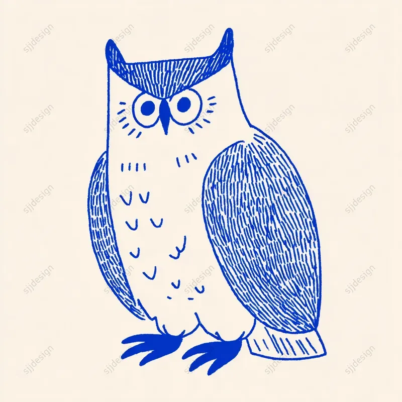 Viral Blue Pen Art Characters