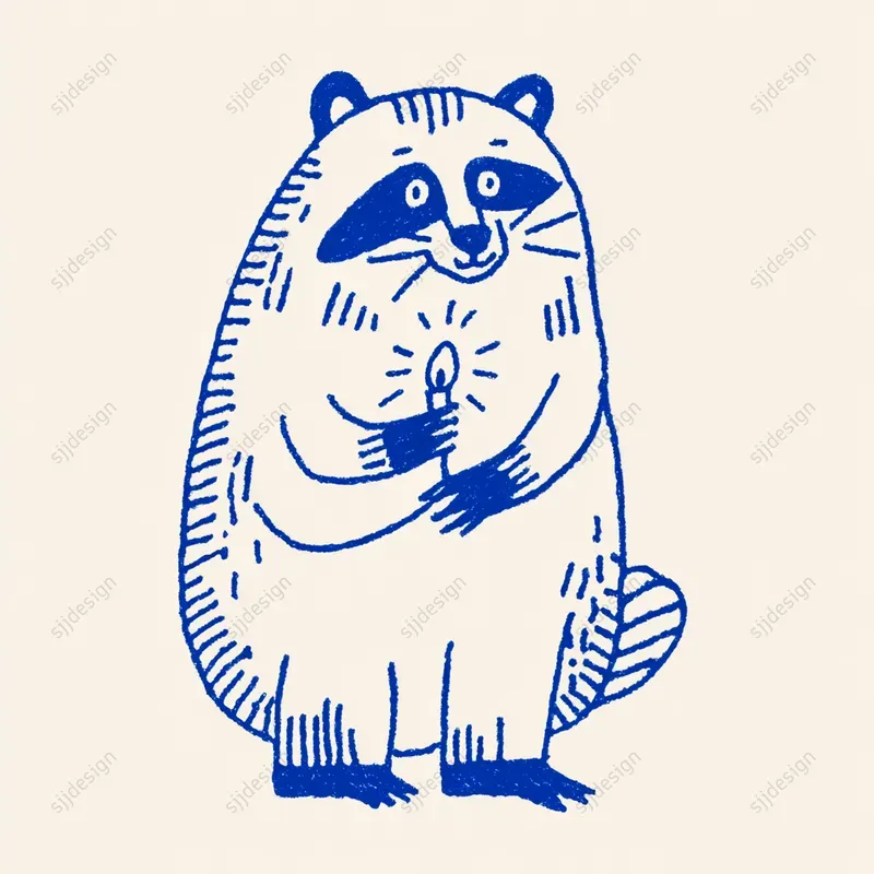 Viral Blue Pen Art Characters