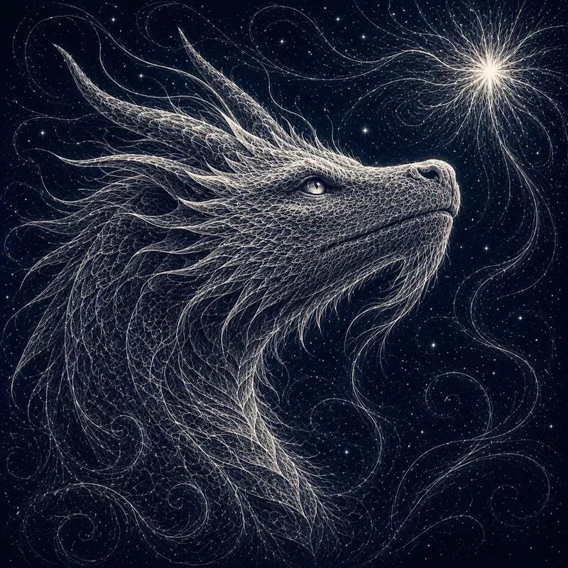 Threads Of Starlight Ethereal Lineart